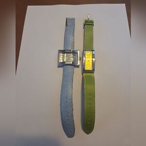 Ativa Smartwatch with Green and Blue Straps